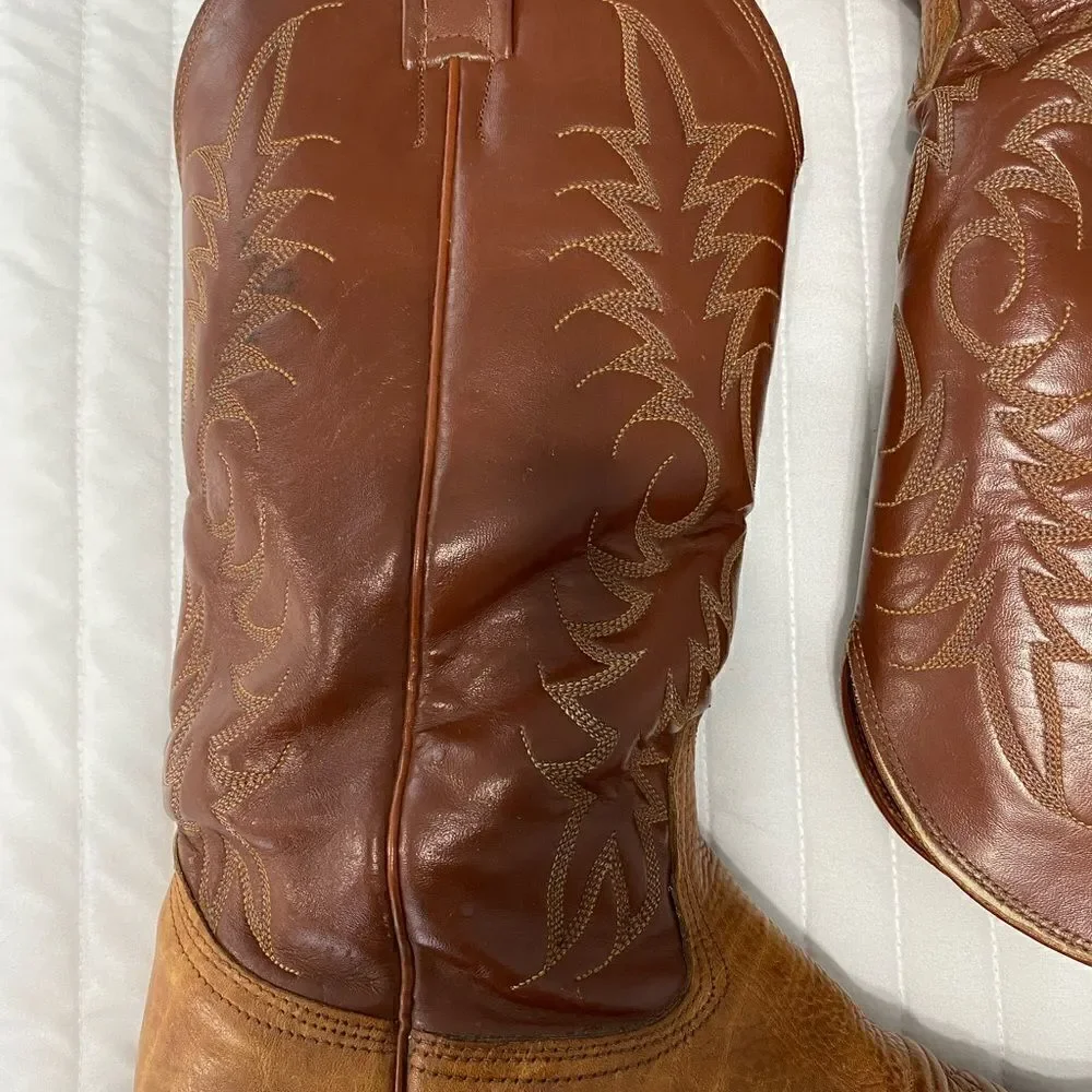 NOCONA Cowboy Leather Boots Men Size 8.5